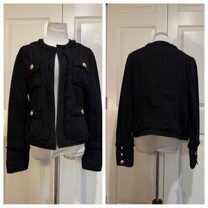 OO LA LA Black fringed Jacket